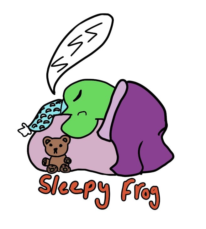 sleepy frog